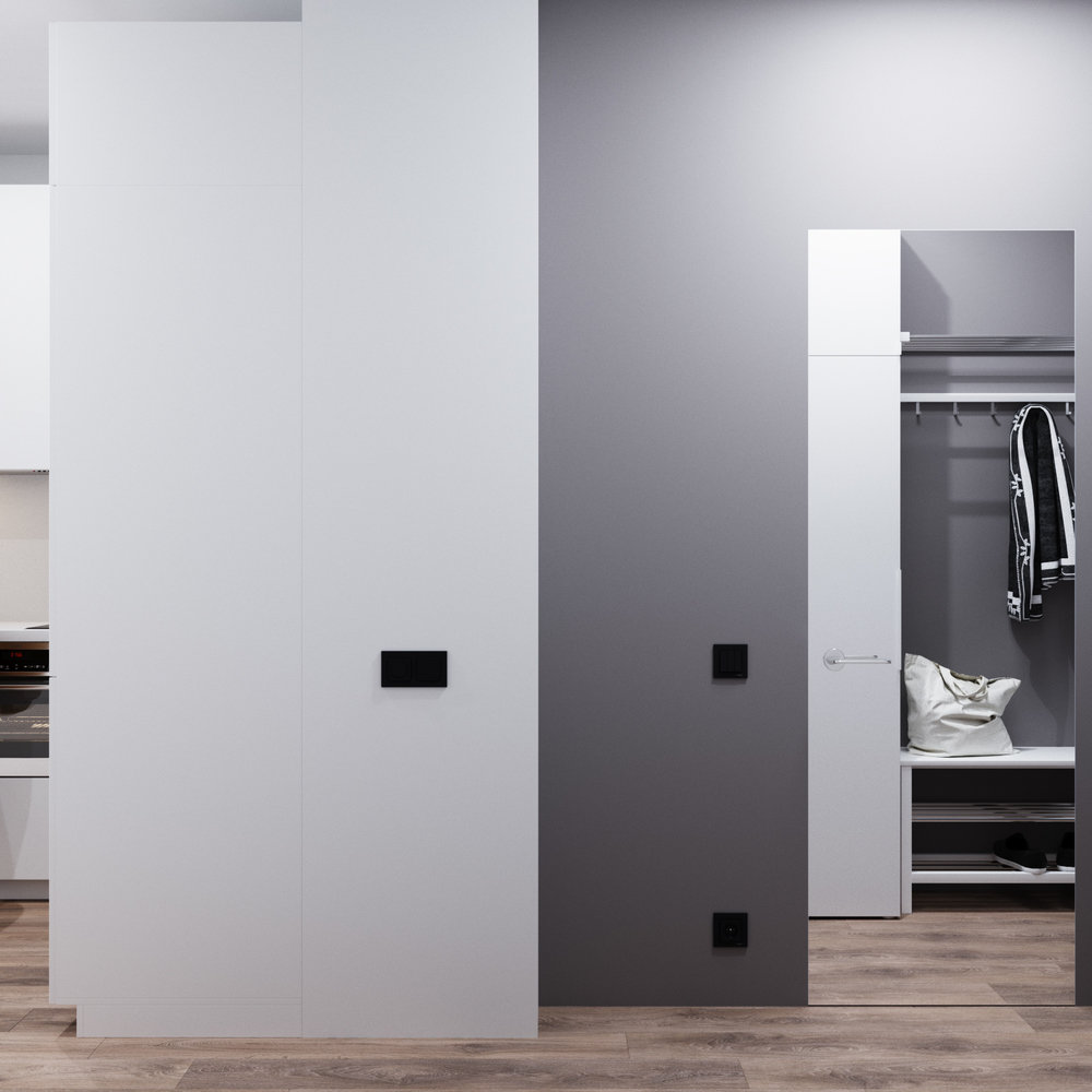 Фотография: Прихожая в стиле Минимализм, Современный, Квартира, Студия, Белый, Проект недели, Серый, Голубой, до 40 метров, ПРЕМИЯ INMYROOM, Олеся Еранцева – фото на INMYROOM Фотография: Прихожая в стиле Минимализм, Современный, Квартира, Студия, Белый, Проект недели, Серый, Голубой, до 40 метров, ПРЕМИЯ INMYROOM, Олеся Еранцева – фото на INMYROOM