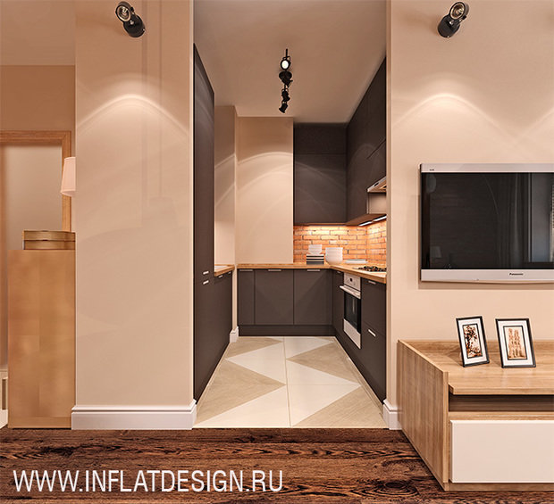 Фото из портфолио Однокомнатная квартира 41 кв м – фотографии дизайна интерьеров на INMYROOM