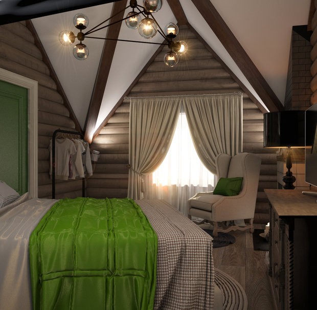 Фото из портфолио Уютный маленький гостевой домик г.Реж – фотографии дизайна интерьеров на INMYROOM