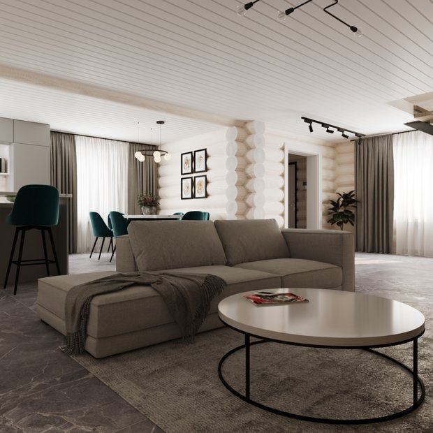 Фото из портфолио Бревенчатый дом – фотографии дизайна интерьеров на INMYROOM