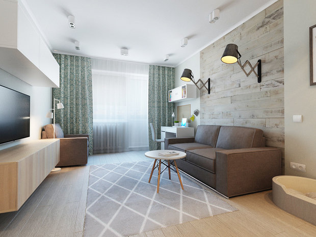 Фото из портфолио Квартира для молодой девушки – фотографии дизайна интерьеров на INMYROOM