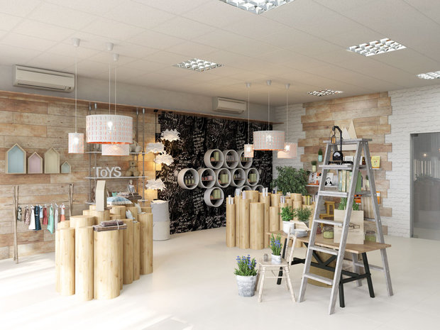 Фото из портфолио Магазин экотоваров "Бобы" г. Сургут ТЦ "Гуливер" 81,2 кв.м. – фотографии дизайна интерьеров на INMYROOM