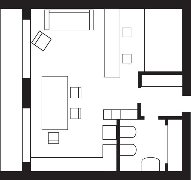 Фотография: Планировки в стиле , Декор интерьера, Малогабаритная квартира, Квартира, Дома и квартиры – фото на INMYROOM