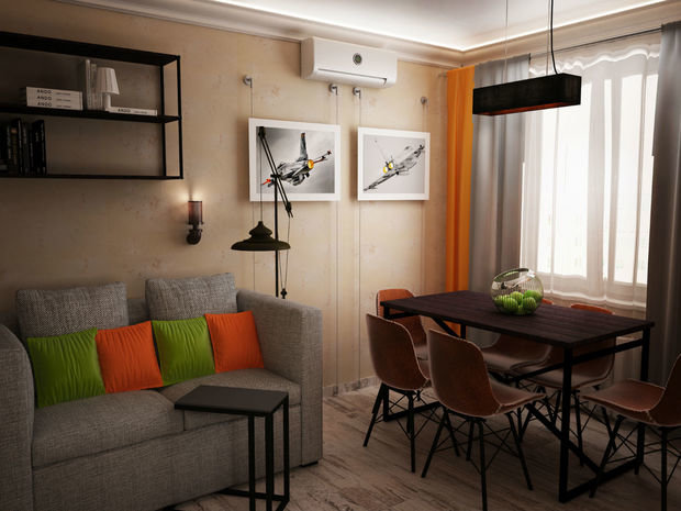 Фото из портфолио Дизайн-проект квартиры в стиле ЛОФТ – фотографии дизайна интерьеров на INMYROOM