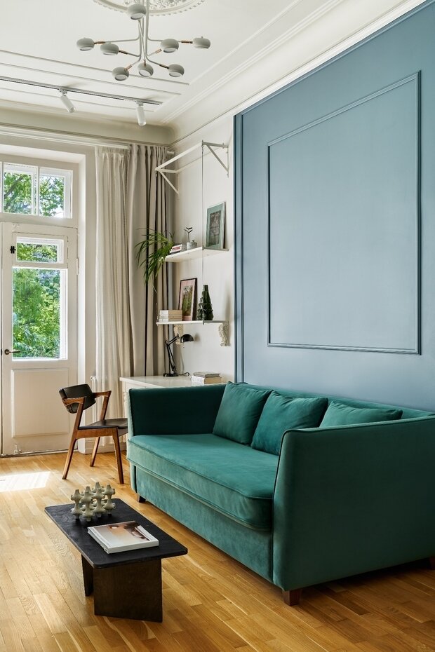 Фотография: Кабинет в стиле Скандинавский, Современный, Квартира, Проект недели, Санкт-Петербург, Сталинка, Кирпичный дом, 2 комнаты, 40-60 метров, Винтажный, TOTLstudio – фото на INMYROOM