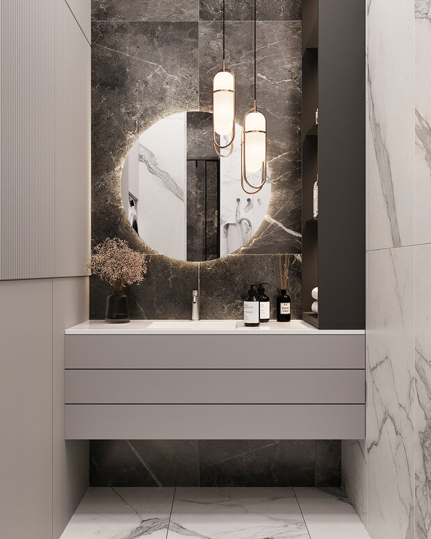 Фото из портфолио Дизайн интерьера квартиры в ЖК «ОМ» в стиле современной классики – фотографии дизайна интерьеров на INMYROOM