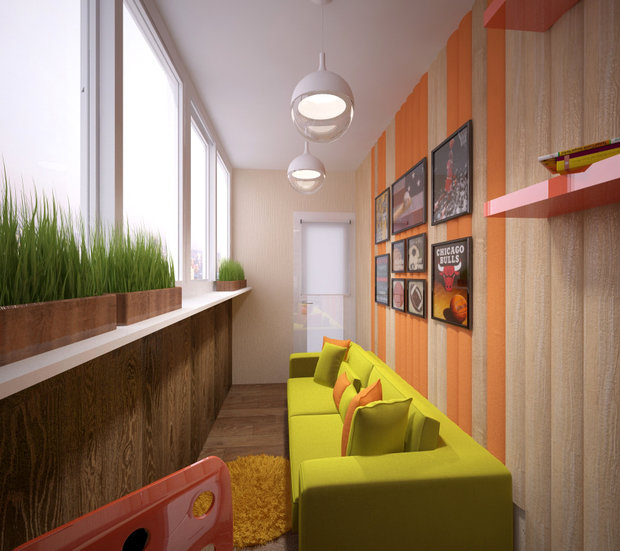 Фото из портфолио Балкон в квартире 68 кв.м. в г.Ханты-Мансийск – фотографии дизайна интерьеров на INMYROOM