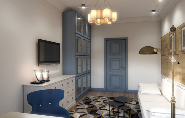 Фотография: Кабинет в стиле Скандинавский, Современный, Эклектика, Квартира, Проект недели, Москва, Сталинка, Марина Бочарова, 3 комнаты, 60-90 метров – фото на INMYROOM