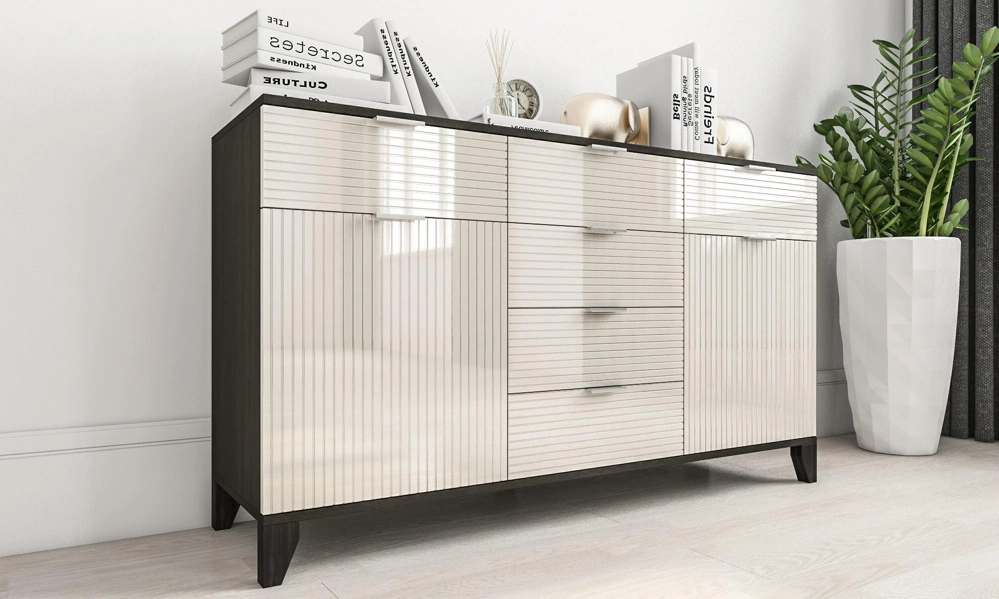 Комод Сканди цвета ванили