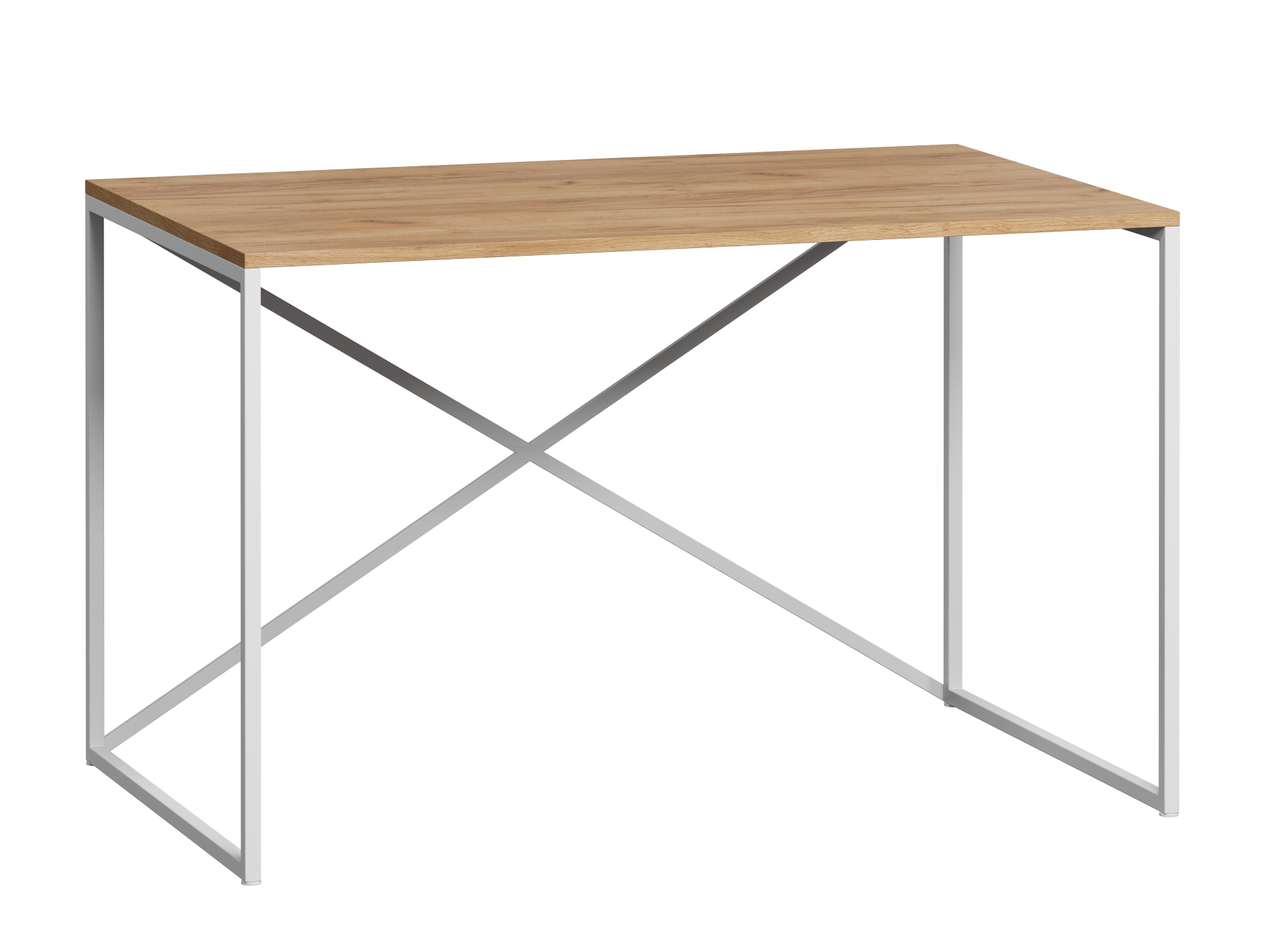 Стол письменный Мальборк Кросс коричневого цвета с белым основанием