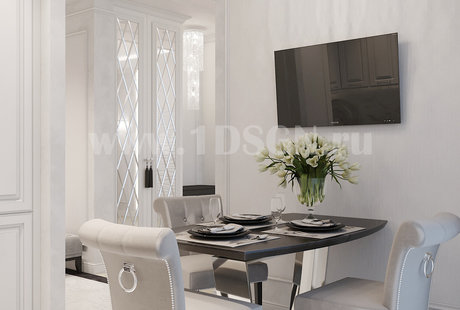 Дизайн интерьера кухни в квартире в ЖК "Испанские кварталы" г.Москва