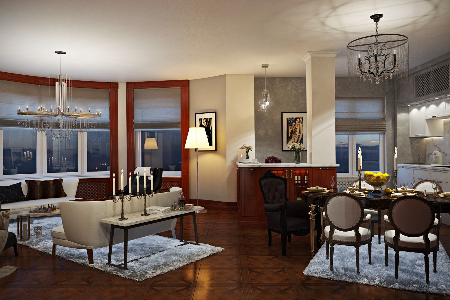 Фото из портфолио Квартира «Парадный стиль», 133 кв.м. – фотографии дизайна интерьеров на INMYROOM Фото из портфолио Квартира «Парадный стиль», 133 кв.м. – фотографии дизайна интерьеров на INMYROOM