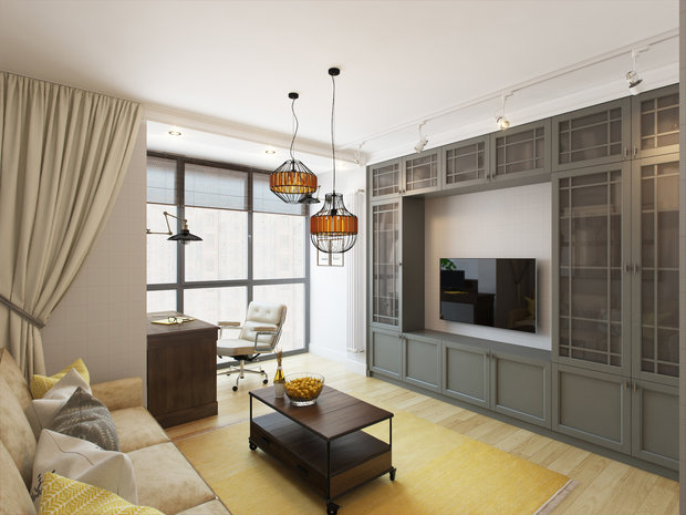 Фотография: Кабинет в стиле Прованс и Кантри, Квартира, Проект дня, Татьяна Воронцова – фото на INMYROOM