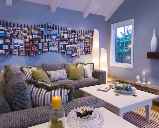 Фотография: Гостиная в стиле Современный, Декор интерьера, Декор дома, Цвет в интерьере, Обои – фото на INMYROOM