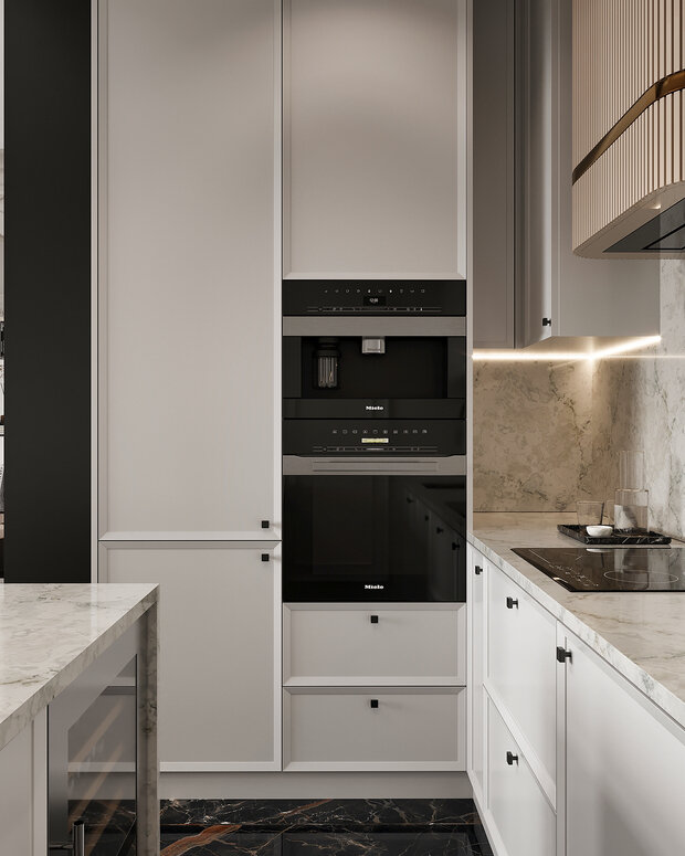 Фото из портфолио Дизайн интерьера квартиры в ЖК «Alpen (Альпен)» в стиле современная классика – фотографии дизайна интерьеров на INMYROOM