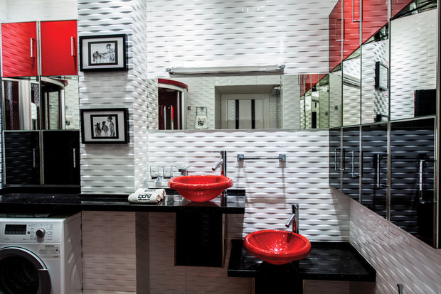 Фотография: Ванная в стиле Хай-тек, Квартира, Дома и квартиры, Интерьеры звезд, Проект недели, Москва – фото на INMYROOM