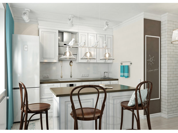 Фото из портфолио Птичка певчая. Проект квартиры 42 кв.м. – фотографии дизайна интерьеров на INMYROOM