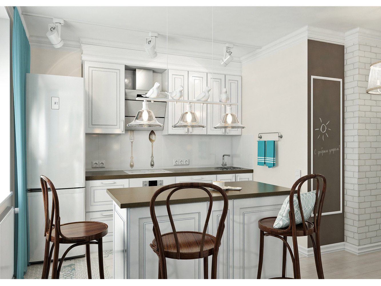 Фото из портфолио Птичка певчая. Проект квартиры 42 кв.м. – фотографии дизайна интерьеров на INMYROOM Фото из портфолио Птичка певчая. Проект квартиры 42 кв.м. – фотографии дизайна интерьеров на INMYROOM