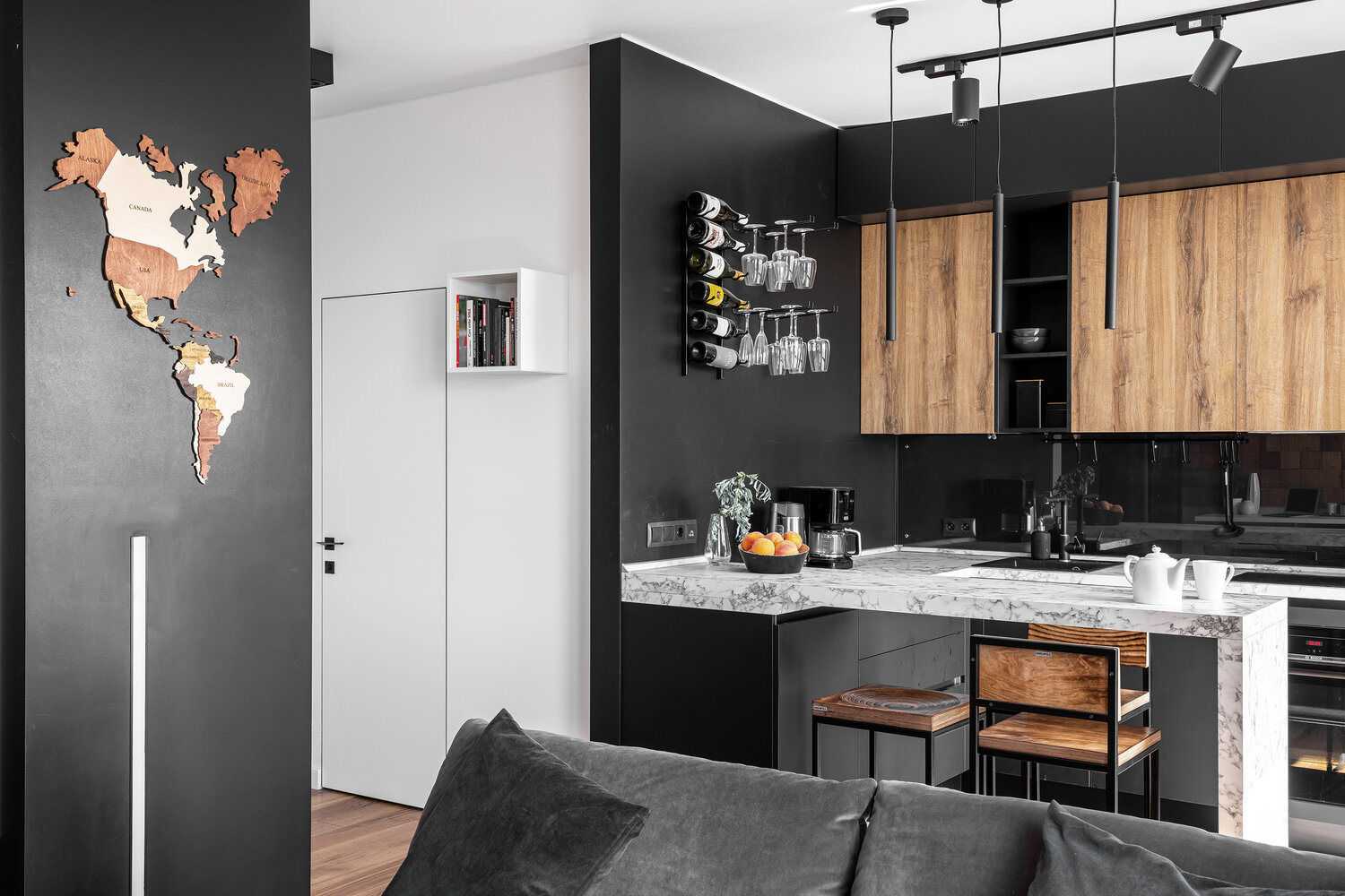 Фотография: Кухня и столовая в стиле Современный, Малогабаритная квартира, Квартира, Студия, Минимализм, Проект недели, Москва, Анна Крапивко, до 40 метров – фото на INMYROOM