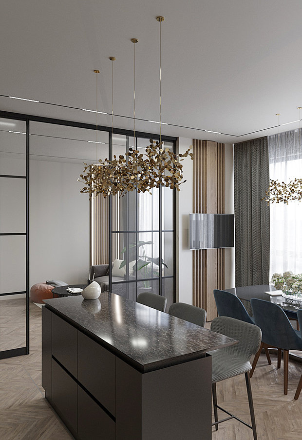 Фото из портфолио 160 м² ЖК Дыхание – фотографии дизайна интерьеров на INMYROOM