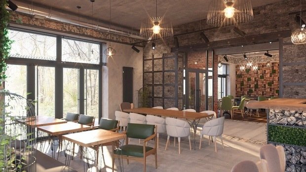 Фото из портфолио Кафе-бар в стиле эко-лофт, 250 м² – фотографии дизайна интерьеров на INMYROOM
