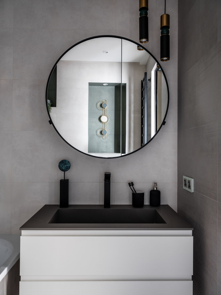 Фотография: Ванная в стиле Современный, Квартира, Проект дня, Москва, 2 комнаты, 60-90 метров, Елена Карасаева – фото на INMYROOM Фотография: Ванная в стиле Современный, Квартира, Проект дня, Москва, 2 комнаты, 60-90 метров, Елена Карасаева – фото на INMYROOM