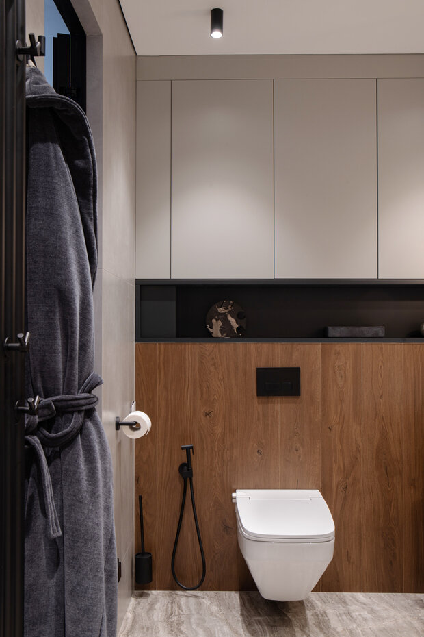 Фотография: Ванная в стиле Современный, Минимализм, Квартира, Проект дня, Санкт-Петербург, 2 комнаты, Более 90 метров, Эксклюзивные проекты, минимализм с элементами современного дизайна, фото интерьера, дизайн интерьера фото, Ирина Смышляева – фото на INMYROOM