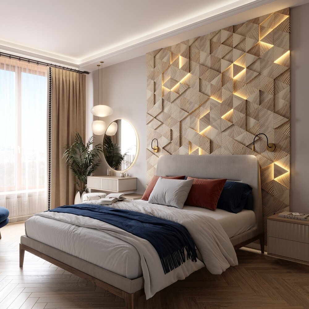 Фотография: Спальня в стиле Современный, Квартира, Проект недели, Санкт-Петербург, 3 комнаты, Более 90 метров, Виктория Вишневская – фото на INMYROOM Фотография: Спальня в стиле Современный, Квартира, Проект недели, Санкт-Петербург, 3 комнаты, Более 90 метров, Виктория Вишневская – фото на INMYROOM