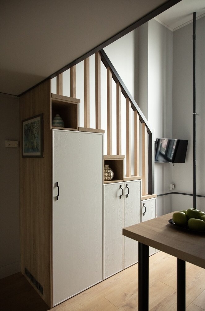 Фотография: Кухня и столовая в стиле Современный, Минимализм, Малогабаритная квартира, Квартира, Проект недели, Москва, 2 комнаты, до 40 метров, Кристина Тевосян – фото на INMYROOM Фотография: Кухня и столовая в стиле Современный, Минимализм, Малогабаритная квартира, Квартира, Проект недели, Москва, 2 комнаты, до 40 метров, Кристина Тевосян – фото на INMYROOM