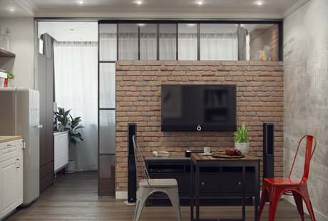 Квартира-студия 30 кв. м в современном стиле