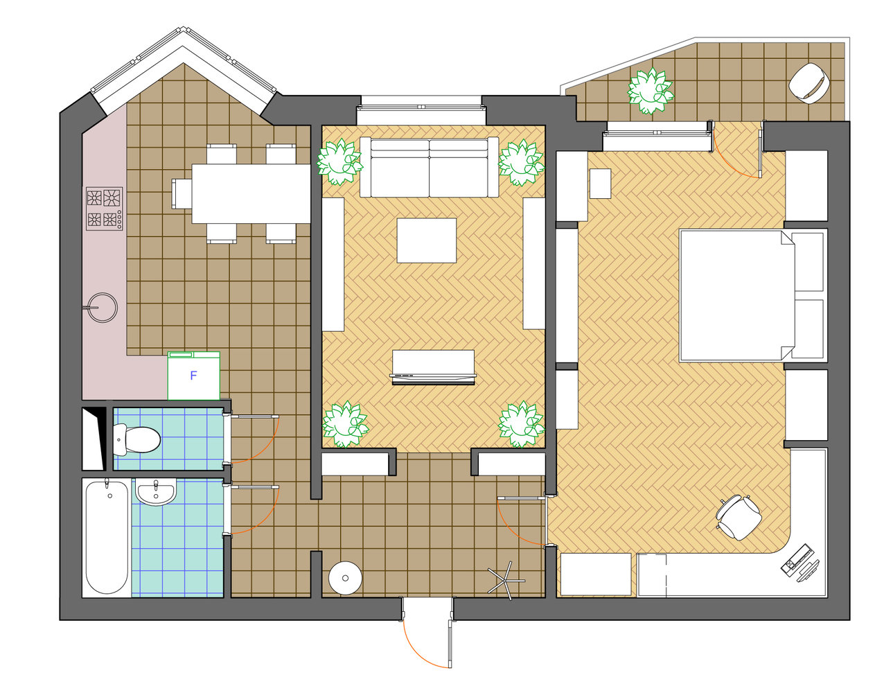 Фотография: Планировки в стиле , Квартира, Дома и квартиры, Перепланировка, П44т – фото на INMYROOM