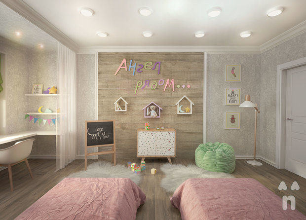Фото из портфолио Детская "Ангел рядом" – фотографии дизайна интерьеров на INMYROOM