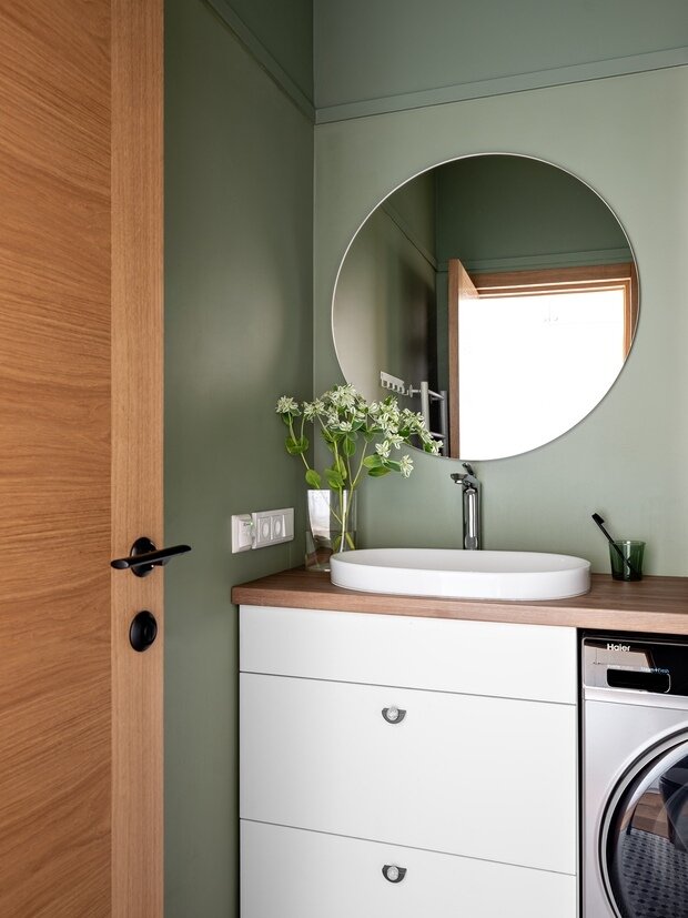 Фотография: Ванная в стиле Современный, Малогабаритная квартира, Квартира, Студия, Проект недели, Москва, до 40 метров, Анастасия Заркуа – фото на INMYROOM