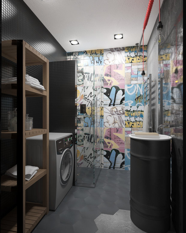 Фотография: Ванная в стиле Лофт, Проект недели, П-3М, GM-Interior – фото на INMYROOM