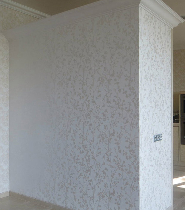 Фото из портфолио Трафаретная роспись декоративной штукатуркой – фотографии дизайна интерьеров на INMYROOM