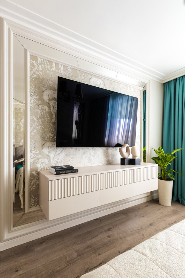 Фотография: Спальня в стиле Классический, Современный, Квартира, Проект недели, Москва, 3 комнаты, 60-90 метров, Анастасия Бондарева, Bond Design – фото на INMYROOM