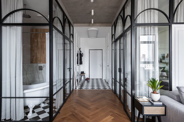 Фотография: Прихожая в стиле Эклектика, Классический, Лофт, Квартира, Студия, Проект недели, Москва, 40-60 метров, Студия дизайна интерьеров Алексея Сушкова, Алексей Сушков – фото на INMYROOM