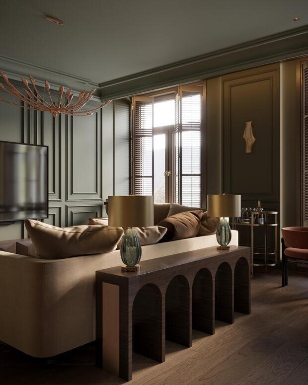 Фото из портфолио Дизайн интерьера квартиры в ЖК «Noble (Нобл)» с элементами американской классики – фотографии дизайна интерьеров на INMYROOM