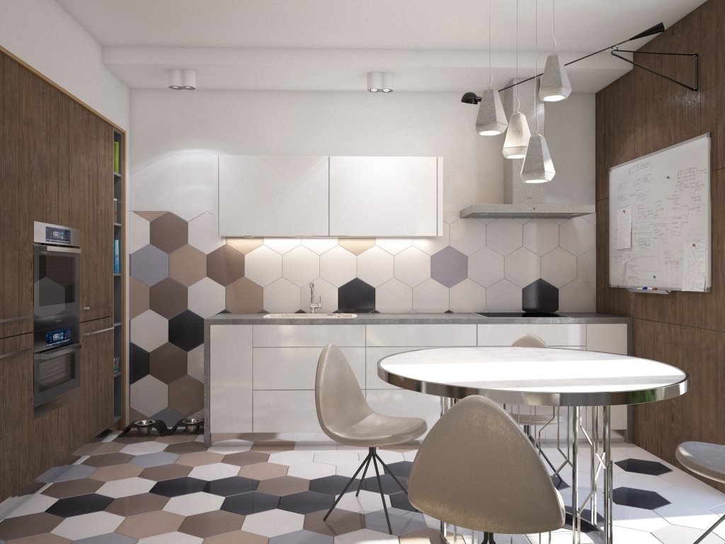 Фотография: Кухня и столовая в стиле Современный, Лофт, Эклектика, Квартира, Студия, Россия, Планировки, Мебель и свет, Минимализм, Проект недели, Эко, Павел Алексеев – фото на INMYROOM