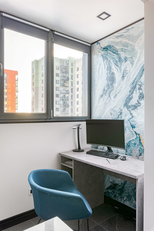 Фотография: Балкон в стиле Современный, Квартира, Проект недели, Москва, 3 комнаты, 40-60 метров, Юлия Левина – фото на INMYROOM