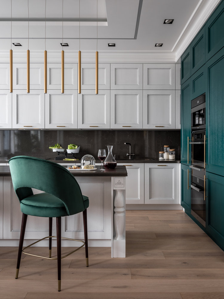 Фотография: Кухня и столовая в стиле Классический, Современный, Квартира, Проект дня, Одинцово, Мария Рублева, 3 комнаты, Более 90 метров, Эксклюзивные проекты – фото на INMYROOM