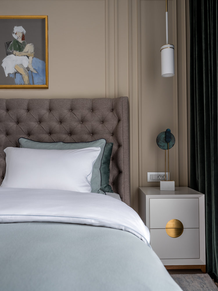Фотография: Спальня в стиле Классический, Современный, Квартира, Проект дня, Одинцово, Мария Рублева, 3 комнаты, Более 90 метров, Эксклюзивные проекты – фото на INMYROOM
