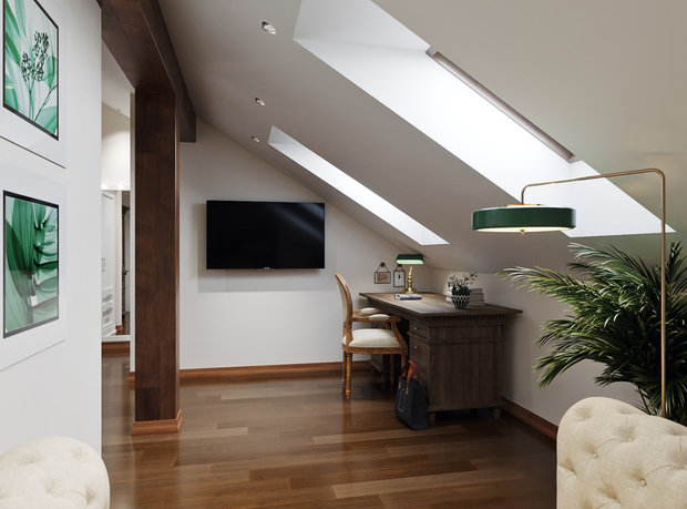 Фото из портфолио Мансарда – фотографии дизайна интерьеров на INMYROOM