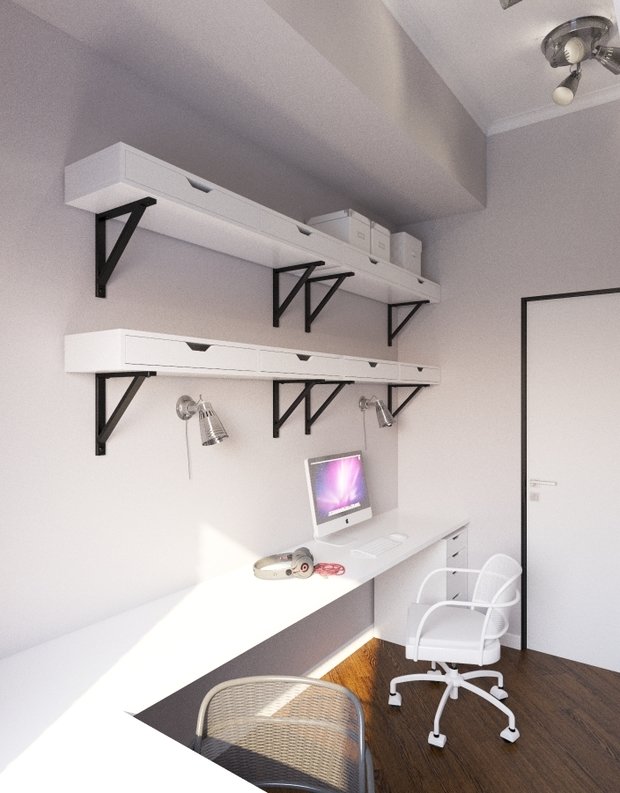 Фото из портфолио Кабинет в стиле лофт 7 кв.м – фотографии дизайна интерьеров на INMYROOM
