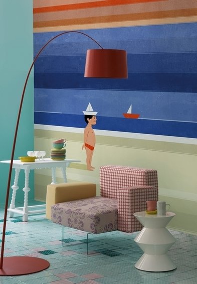 Фотография: Мебель и свет в стиле Эклектика, Декор интерьера, Декор дома, Обои, Стены – фото на INMYROOM