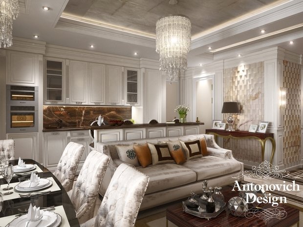 Фото из портфолио Новый облик классики от ANTONOVICH DESIGN – фотографии дизайна интерьеров на InMyRoom.ru