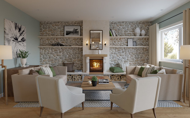 Фотография: Гостиная в стиле Эко – фото на INMYROOM