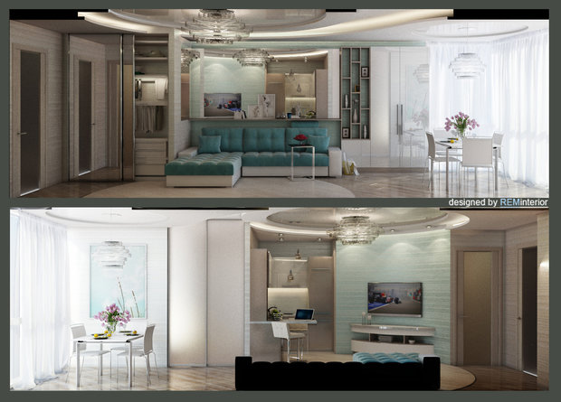 Фото из портфолио Студия, 46 м.кв. – фотографии дизайна интерьеров на INMYROOM