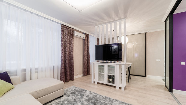 Фотография: Гостиная в стиле Современный, Квартира, Минимализм, Проект недели, Москва, ИКЕА, «Уютная квартира», Villeroy&Boch, Наталья Преображенская, Ольга Розина, Кирпичный дом по индивидуальному проекту – фото на INMYROOM