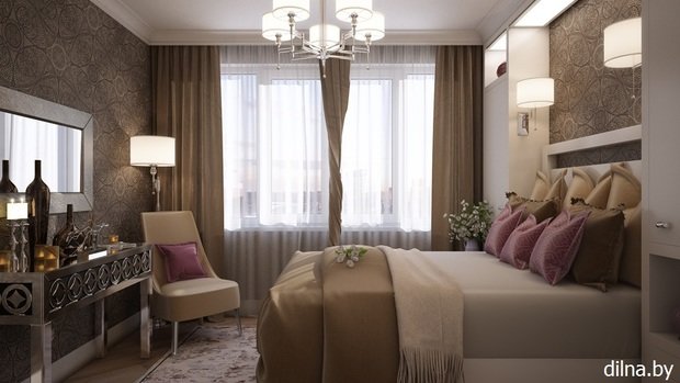Фото из портфолио ЖАСМИН - спальня 11 м2 – фотографии дизайна интерьеров на INMYROOM